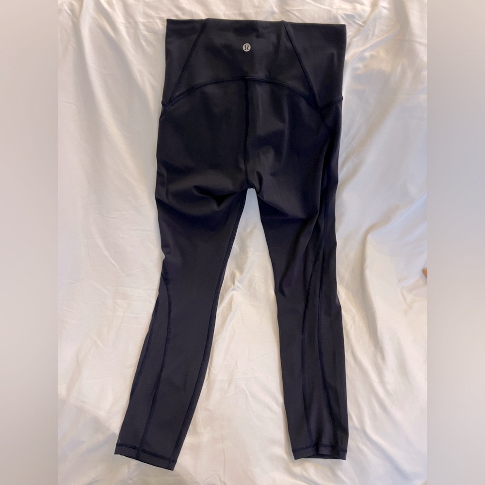 Lululemon athletica Crop Navy Running Leggings, 6